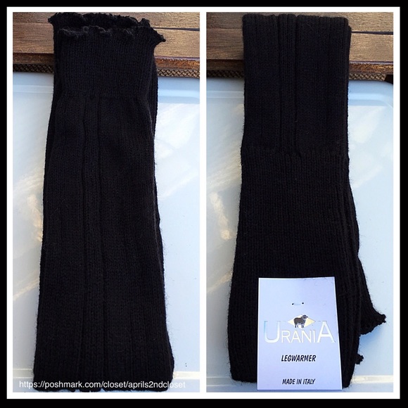 LUXE BLACK LEG WARMERS TALL KNIT BOOT COVERS - Picture 3 of 8